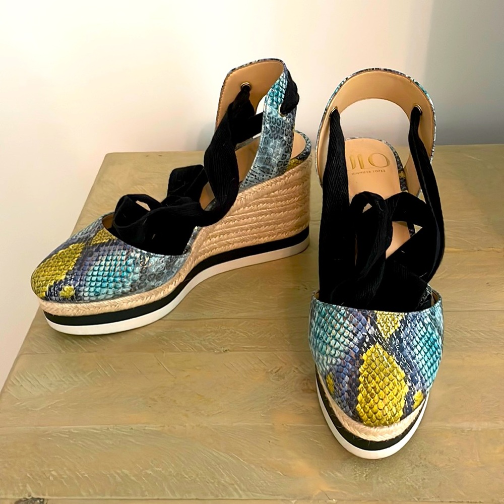 JLo Snake Skin Wedges